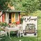 Welcome Spring Truck Garden Flag 12x18 Inch Double Sided, Cotton Rustic Buffalo Plaid Yard Outdoor Flag